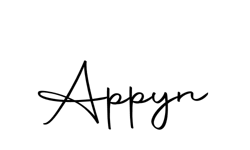 Design your own signature with our free online signature maker. With this signature software, you can create a handwritten (Autography-DOLnW) signature for name Appyn. Appyn signature style 10 images and pictures png