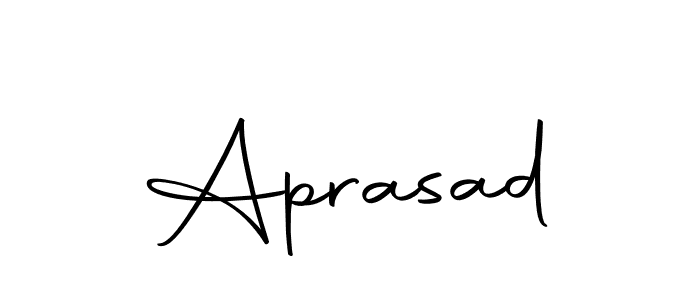 You should practise on your own different ways (Autography-DOLnW) to write your name (Aprasad) in signature. don't let someone else do it for you. Aprasad signature style 10 images and pictures png