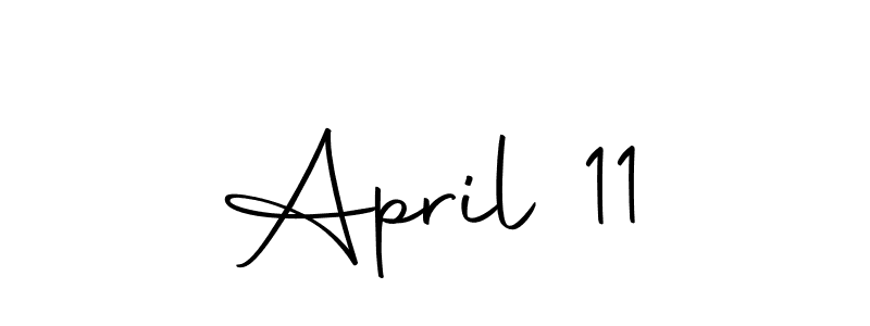 Make a beautiful signature design for name April 11. With this signature (Autography-DOLnW) style, you can create a handwritten signature for free. April 11 signature style 10 images and pictures png