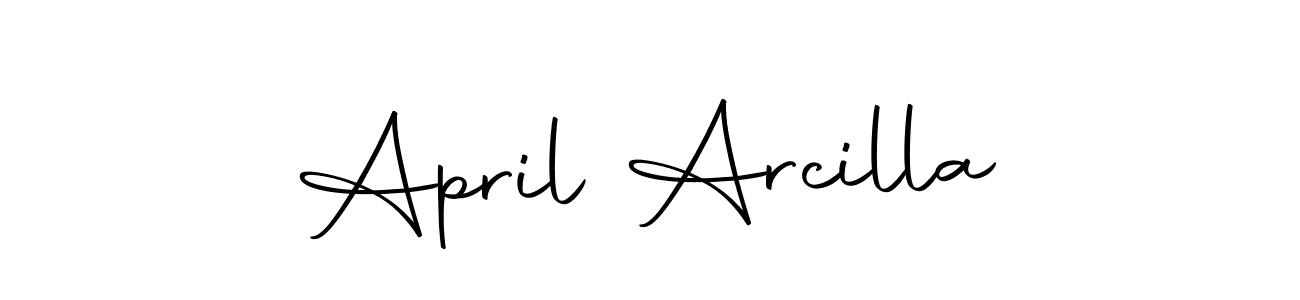 Make a beautiful signature design for name April Arcilla. Use this online signature maker to create a handwritten signature for free. April Arcilla signature style 10 images and pictures png