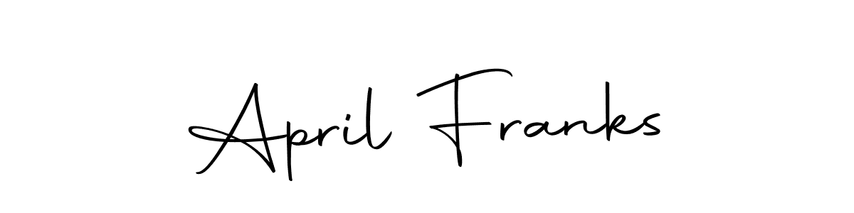 Use a signature maker to create a handwritten signature online. With this signature software, you can design (Autography-DOLnW) your own signature for name April Franks. April Franks signature style 10 images and pictures png