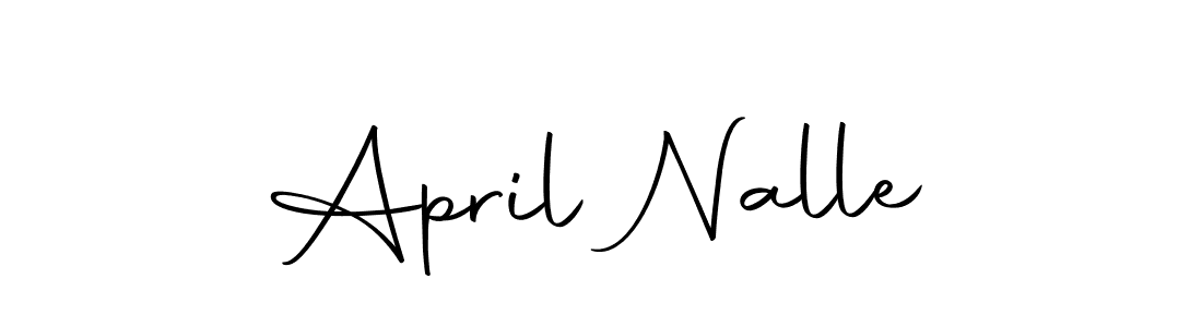 Design your own signature with our free online signature maker. With this signature software, you can create a handwritten (Autography-DOLnW) signature for name April Nalle. April Nalle signature style 10 images and pictures png