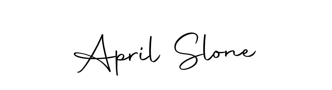 Create a beautiful signature design for name April Slone. With this signature (Autography-DOLnW) fonts, you can make a handwritten signature for free. April Slone signature style 10 images and pictures png