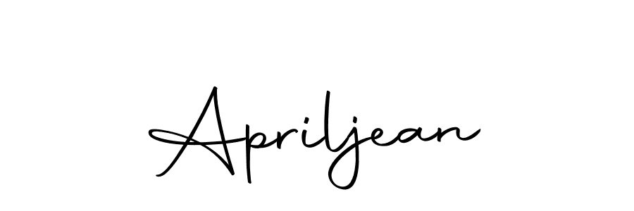 Use a signature maker to create a handwritten signature online. With this signature software, you can design (Autography-DOLnW) your own signature for name Apriljean. Apriljean signature style 10 images and pictures png