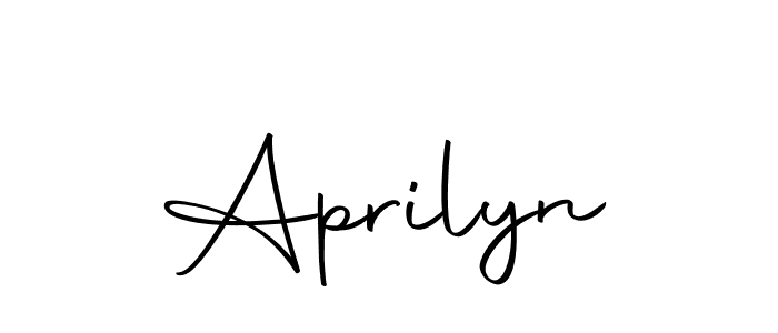 Make a beautiful signature design for name Aprilyn. With this signature (Autography-DOLnW) style, you can create a handwritten signature for free. Aprilyn signature style 10 images and pictures png