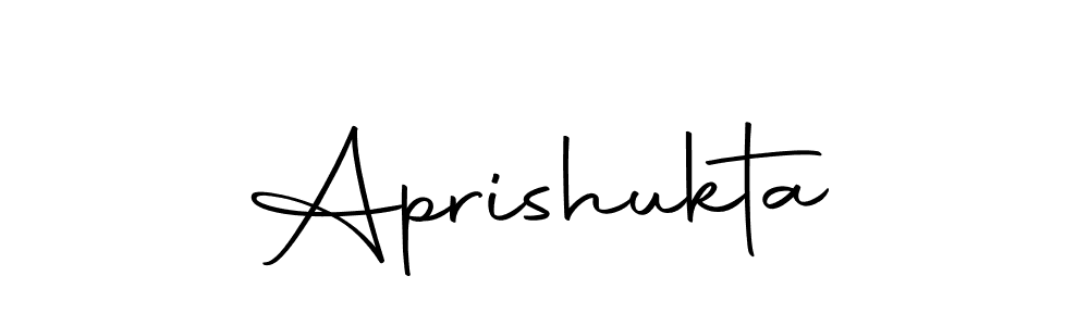 Create a beautiful signature design for name Aprishukta. With this signature (Autography-DOLnW) fonts, you can make a handwritten signature for free. Aprishukta signature style 10 images and pictures png