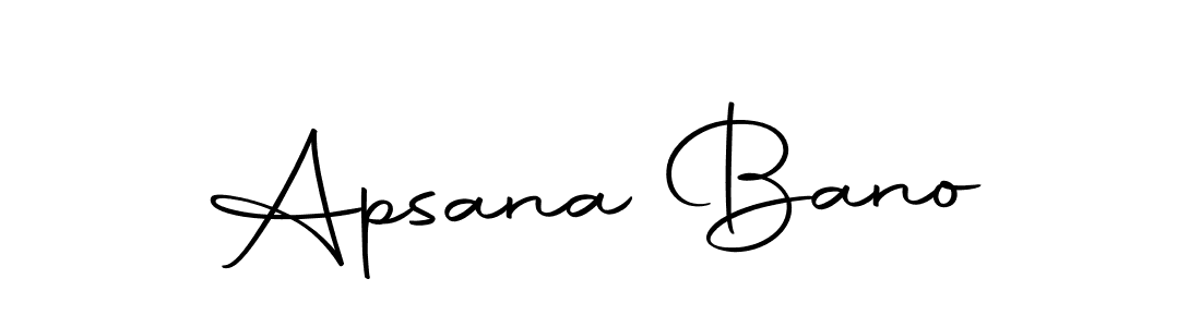 How to make Apsana Bano name signature. Use Autography-DOLnW style for creating short signs online. This is the latest handwritten sign. Apsana Bano signature style 10 images and pictures png