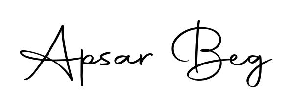 The Autography-DOLnW typeface gives name Apsar Beg a refined look. Suitable for certificates, diplomas, and official verification. Apsar Beg signature style 10 images and pictures png