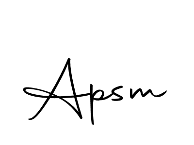 How to make Apsm signature? Autography-DOLnW is a professional autograph style. Create handwritten signature for Apsm name. Apsm signature style 10 images and pictures png