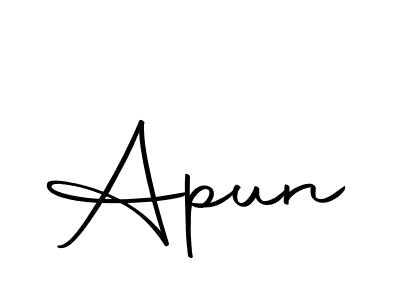 Design your own signature with our free online signature maker. With this signature software, you can create a handwritten (Autography-DOLnW) signature for name Apun. Apun signature style 10 images and pictures png