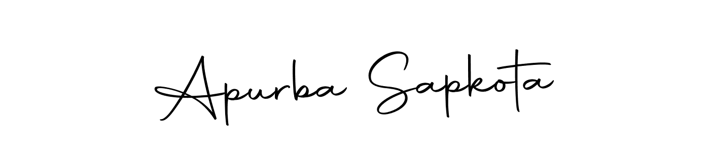 The best way (Autography-DOLnW) to make a short signature is to pick only two or three words in your name. The name Apurba Sapkota include a total of six letters. For converting this name. Apurba Sapkota signature style 10 images and pictures png