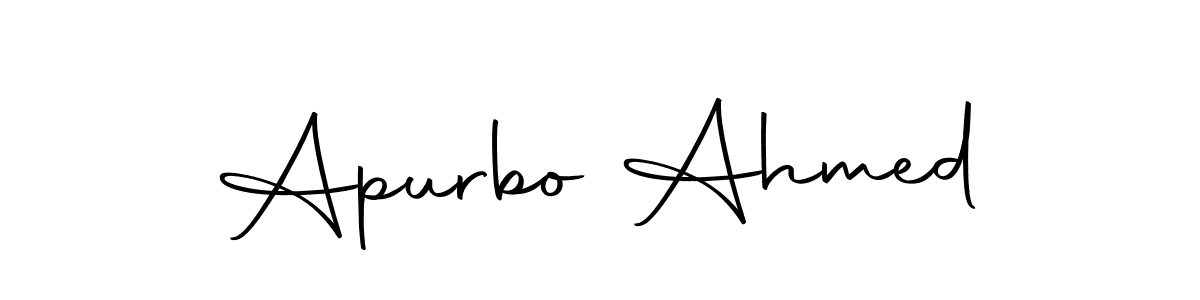 Apurbo Ahmed stylish signature style. Best Handwritten Sign (Autography-DOLnW) for my name. Handwritten Signature Collection Ideas for my name Apurbo Ahmed. Apurbo Ahmed signature style 10 images and pictures png