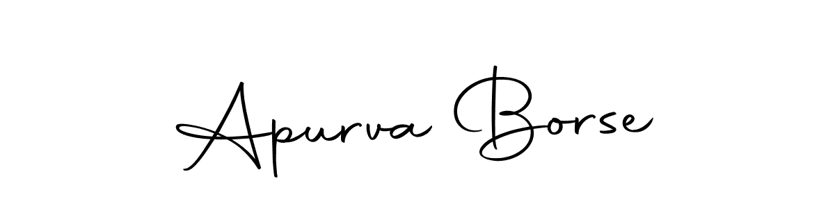 How to make Apurva Borse name signature. Use Autography-DOLnW style for creating short signs online. This is the latest handwritten sign. Apurva Borse signature style 10 images and pictures png