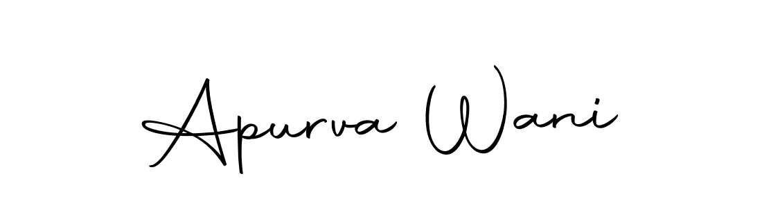Apurva Wani stylish signature style. Best Handwritten Sign (Autography-DOLnW) for my name. Handwritten Signature Collection Ideas for my name Apurva Wani. Apurva Wani signature style 10 images and pictures png