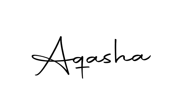 Design your own signature with our free online signature maker. With this signature software, you can create a handwritten (Autography-DOLnW) signature for name Aqasha. Aqasha signature style 10 images and pictures png