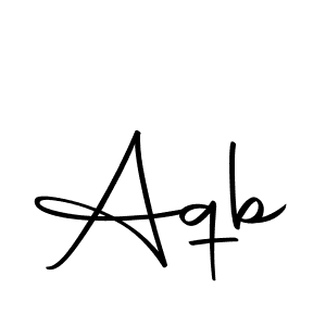 Create a beautiful signature design for name Aqb. With this signature (Autography-DOLnW) fonts, you can make a handwritten signature for free. Aqb signature style 10 images and pictures png