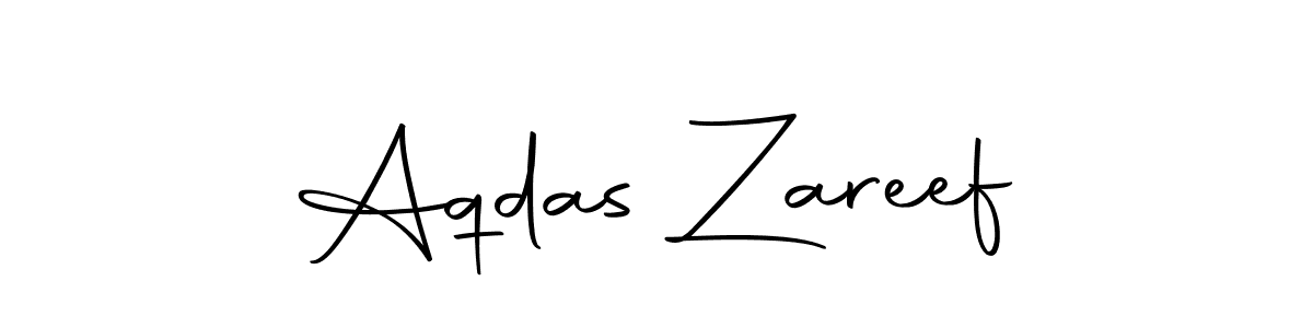 Design your own signature with our free online signature maker. With this signature software, you can create a handwritten (Autography-DOLnW) signature for name Aqdas Zareef. Aqdas Zareef signature style 10 images and pictures png