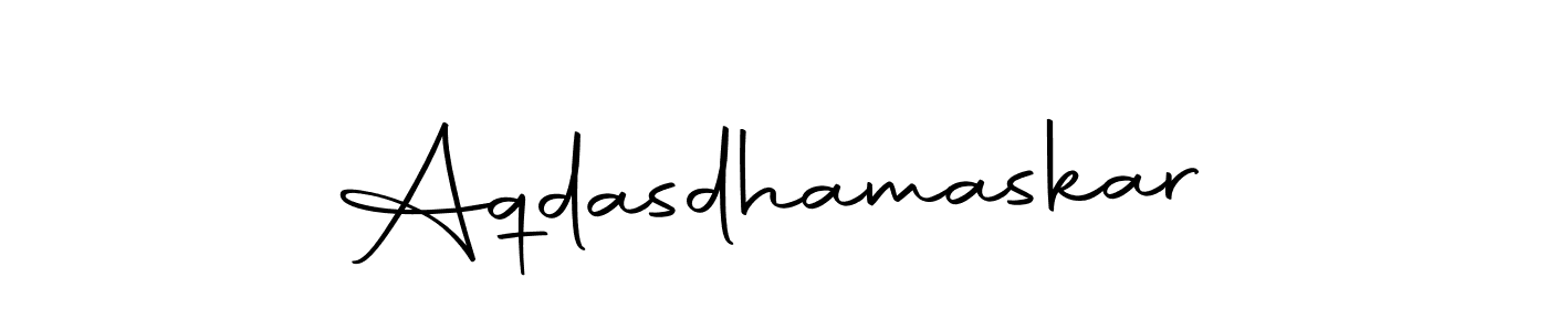 if you are searching for the best signature style for your name Aqdasdhamaskar. so please give up your signature search. here we have designed multiple signature styles  using Autography-DOLnW. Aqdasdhamaskar signature style 10 images and pictures png