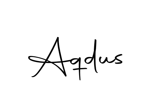 Make a beautiful signature design for name Aqdus. Use this online signature maker to create a handwritten signature for free. Aqdus signature style 10 images and pictures png