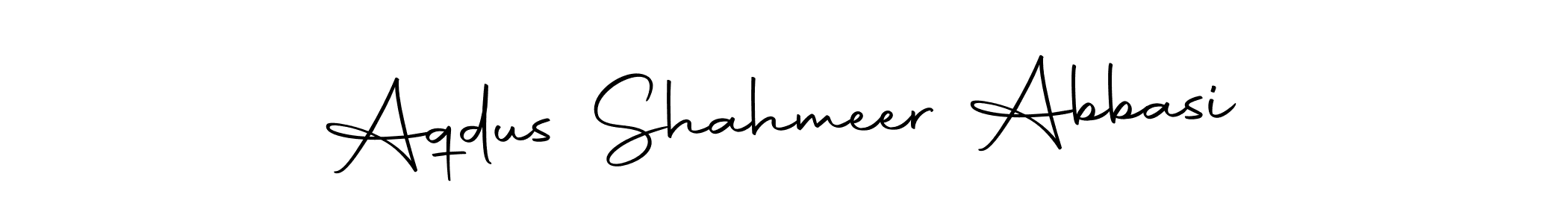 Aqdus Shahmeer Abbasi stylish signature style. Best Handwritten Sign (Autography-DOLnW) for my name. Handwritten Signature Collection Ideas for my name Aqdus Shahmeer Abbasi. Aqdus Shahmeer Abbasi signature style 10 images and pictures png