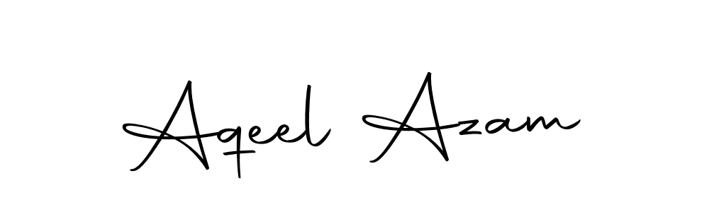 How to make Aqeel Azam name signature. Use Autography-DOLnW style for creating short signs online. This is the latest handwritten sign. Aqeel Azam signature style 10 images and pictures png