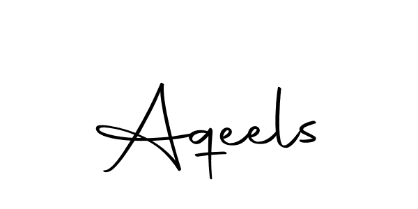 Design your own signature with our free online signature maker. With this signature software, you can create a handwritten (Autography-DOLnW) signature for name Aqeels. Aqeels signature style 10 images and pictures png