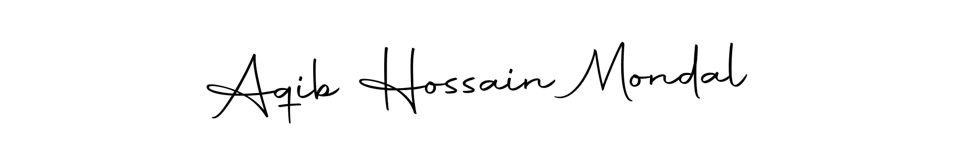 Also we have Aqib Hossain Mondal name is the best signature style. Create professional handwritten signature collection using Autography-DOLnW autograph style. Aqib Hossain Mondal signature style 10 images and pictures png
