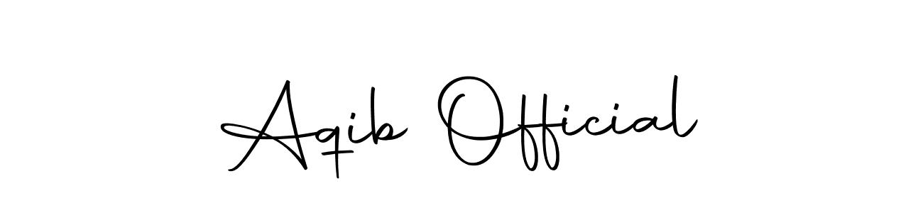 Design your own signature with our free online signature maker. With this signature software, you can create a handwritten (Autography-DOLnW) signature for name Aqib Official. Aqib Official signature style 10 images and pictures png
