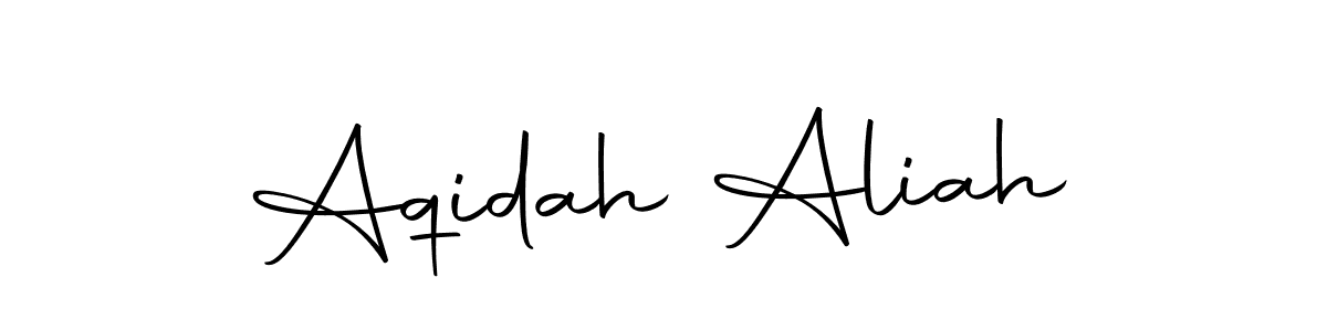 Aqidah Aliah stylish signature style. Best Handwritten Sign (Autography-DOLnW) for my name. Handwritten Signature Collection Ideas for my name Aqidah Aliah. Aqidah Aliah signature style 10 images and pictures png