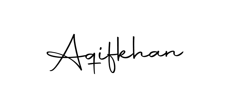 Create a beautiful signature design for name Aqifkhan. With this signature (Autography-DOLnW) fonts, you can make a handwritten signature for free. Aqifkhan signature style 10 images and pictures png