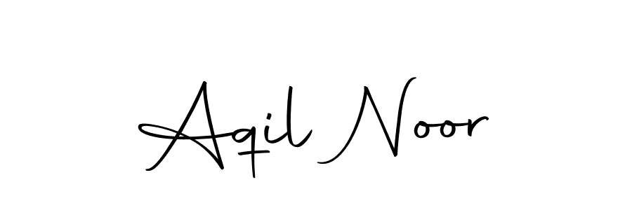Create a beautiful signature design for name Aqil Noor. With this signature (Autography-DOLnW) fonts, you can make a handwritten signature for free. Aqil Noor signature style 10 images and pictures png