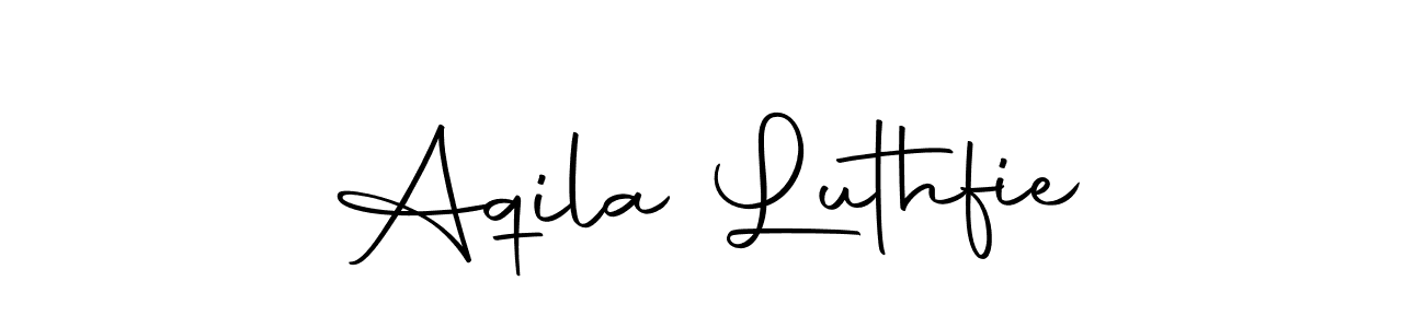 Make a beautiful signature design for name Aqila Luthfie. With this signature (Autography-DOLnW) style, you can create a handwritten signature for free. Aqila Luthfie signature style 10 images and pictures png