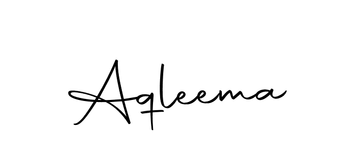 Use a signature maker to create a handwritten signature online. With this signature software, you can design (Autography-DOLnW) your own signature for name Aqleema. Aqleema signature style 10 images and pictures png