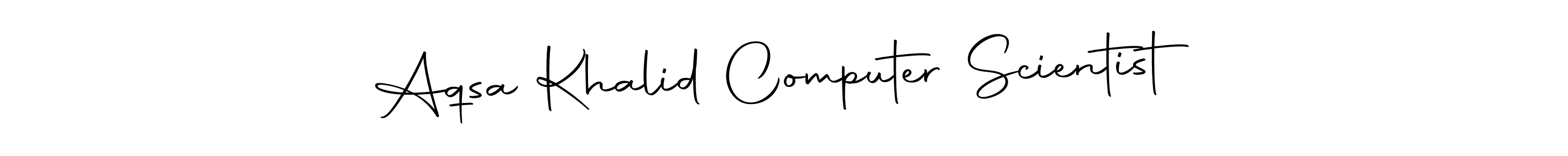 Make a beautiful signature design for name Aqsa Khalid Computer Scientist. With this signature (Autography-DOLnW) style, you can create a handwritten signature for free. Aqsa Khalid Computer Scientist signature style 10 images and pictures png