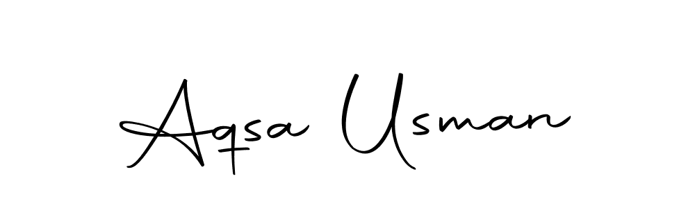 Use a signature maker to create a handwritten signature online. With this signature software, you can design (Autography-DOLnW) your own signature for name Aqsa Usman. Aqsa Usman signature style 10 images and pictures png