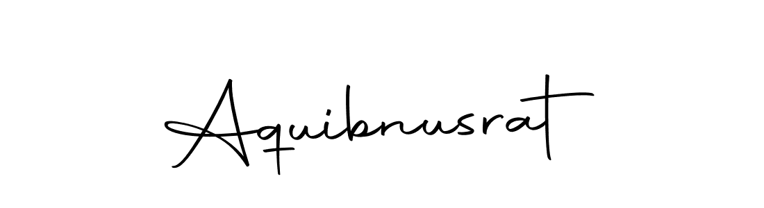 How to make Aquibnusrat name signature. Use Autography-DOLnW style for creating short signs online. This is the latest handwritten sign. Aquibnusrat signature style 10 images and pictures png