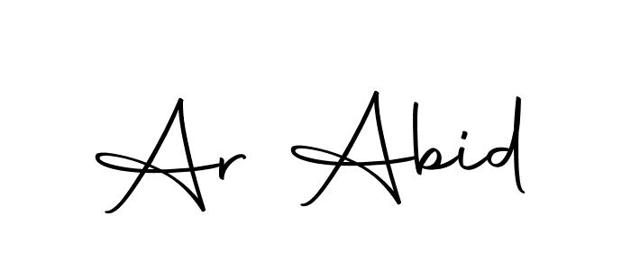 Create a beautiful signature design for name Ar Abid. With this signature (Autography-DOLnW) fonts, you can make a handwritten signature for free. Ar Abid signature style 10 images and pictures png