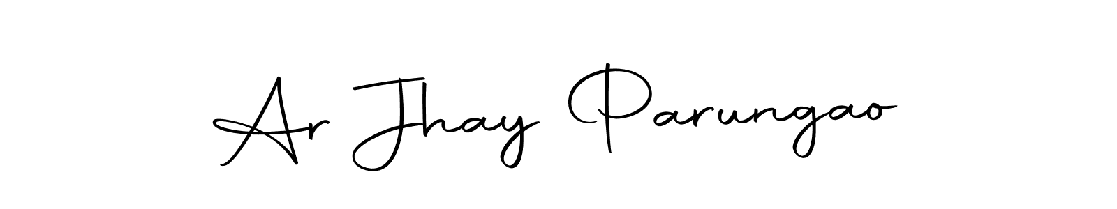 How to make Ar Jhay Parungao name signature. Use Autography-DOLnW style for creating short signs online. This is the latest handwritten sign. Ar Jhay Parungao signature style 10 images and pictures png