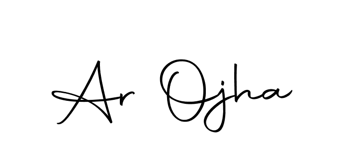 You should practise on your own different ways (Autography-DOLnW) to write your name (Ar Ojha) in signature. don't let someone else do it for you. Ar Ojha signature style 10 images and pictures png