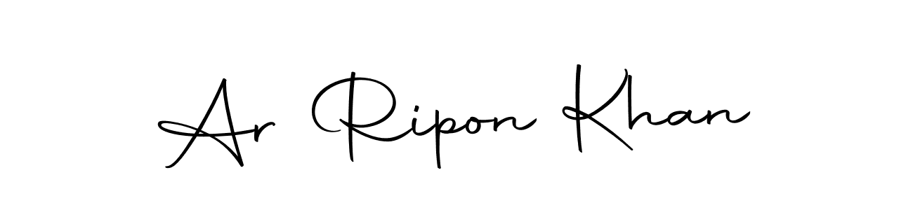 You should practise on your own different ways (Autography-DOLnW) to write your name (Ar Ripon Khan) in signature. don't let someone else do it for you. Ar Ripon Khan signature style 10 images and pictures png