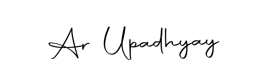 How to make Ar Upadhyay name signature. Use Autography-DOLnW style for creating short signs online. This is the latest handwritten sign. Ar Upadhyay signature style 10 images and pictures png