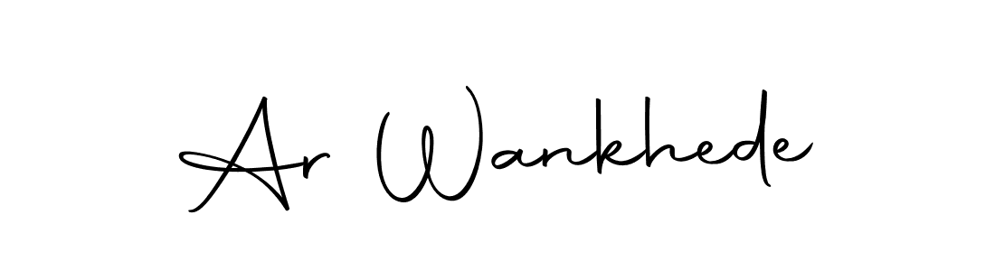 You can use this online signature creator to create a handwritten signature for the name Ar Wankhede. This is the best online autograph maker. Ar Wankhede signature style 10 images and pictures png