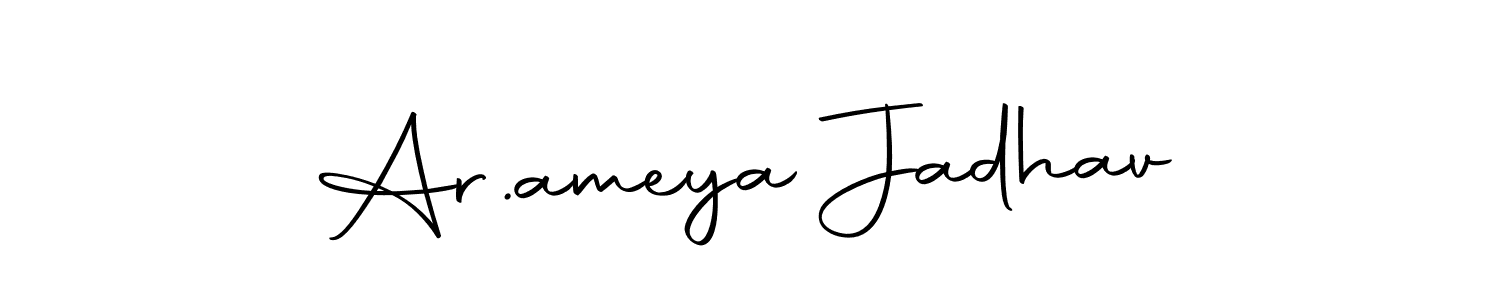 Create a beautiful signature design for name Ar.ameya Jadhav. With this signature (Autography-DOLnW) fonts, you can make a handwritten signature for free. Ar.ameya Jadhav signature style 10 images and pictures png