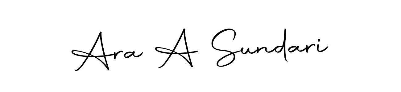 Use a signature maker to create a handwritten signature online. With this signature software, you can design (Autography-DOLnW) your own signature for name Ara A Sundari. Ara A Sundari signature style 10 images and pictures png