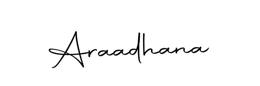 Create a beautiful signature design for name Araadhana. With this signature (Autography-DOLnW) fonts, you can make a handwritten signature for free. Araadhana signature style 10 images and pictures png