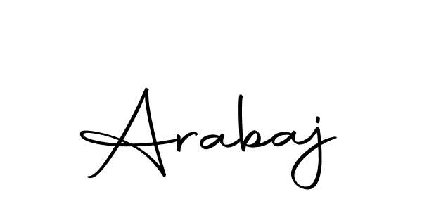 Design your own signature with our free online signature maker. With this signature software, you can create a handwritten (Autography-DOLnW) signature for name Arabaj. Arabaj signature style 10 images and pictures png