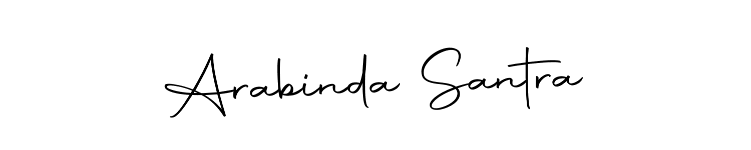 How to make Arabinda Santra name signature. Use Autography-DOLnW style for creating short signs online. This is the latest handwritten sign. Arabinda Santra signature style 10 images and pictures png