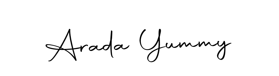 The best way (Autography-DOLnW) to make a short signature is to pick only two or three words in your name. The name Arada Yummy include a total of six letters. For converting this name. Arada Yummy signature style 10 images and pictures png