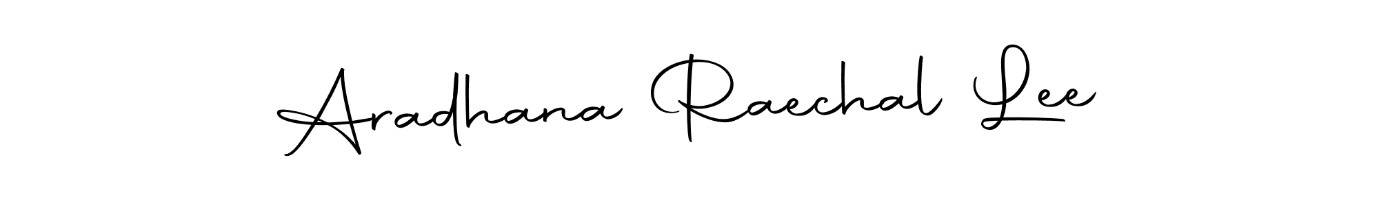 The best way (Autography-DOLnW) to make a short signature is to pick only two or three words in your name. The name Aradhana Raechal Lee include a total of six letters. For converting this name. Aradhana Raechal Lee signature style 10 images and pictures png