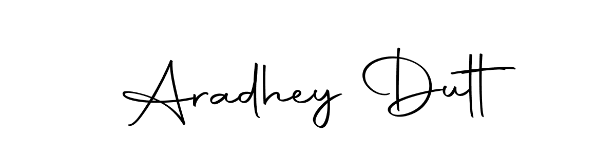 How to make Aradhey Dutt name signature. Use Autography-DOLnW style for creating short signs online. This is the latest handwritten sign. Aradhey Dutt signature style 10 images and pictures png